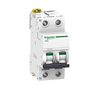 Schneider Electric A9F79140 Interruptor Automático Magnetotérmico iC60N, 1P, 40 A, Curva C, Blanco