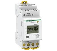 Schneider Electric A9MEM2105 iEM2105 Contador Monofásico Modular Hasta 63A con Salida de Pulsos, 65mm x 81mm x 36mm, Blanco