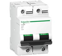 Schneider Electric A9N18384 C120N Interruptor Automático Magneto Térmico, 2P, 100A, Curva D, 73mm x 54mm x 81mm, Blanco