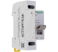 Schneider Electric A9S60220 Acti9 iSW Interruptor, 2 Polo, 20A, 415V, 70mm x 18mm x 77mm, Blanco