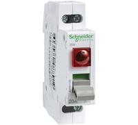 Schneider Electric A9S61120 Acti9 iSW Interruptor con Piloto Luminoso, 1 Polo, 20A, 250V, 70mm x 18mm x 77mm, Gris