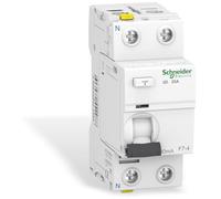 Schneider Electric A9Z21225 Acti 9 iID RCCB, Type A, 2P, 25A, 30mA, 73mm x 36mm x 91mm, Blanco