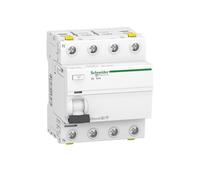Schneider Electric A9Z24463 Disyuntor de Corriente Residual iID, 4P, 63A, 300mA, Tipo A, Blanco, 63 amperios