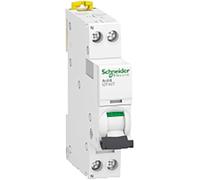 Schneider Electric Acti9 iDT40T - Disyuntor modular (1P+N, 10A, curva C, 4500A/6kA, A9P22610)