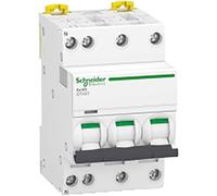 Schneider Electric Acti9 iDT40T - Interruptor modular (3P+N, 40A, curva C, 4500A/6kA, A9P22740)