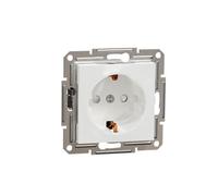 Schneider Electric Asfora EPH2970221D - Enchufe Schuko (16 A, protección táctil, protección de contacto, terminales de tornillo, enchufe empotrado), color blanco