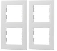Schneider Electric Asfora EPH5810221D - Marco vertical para interruptor y enchufe, color blanco (Paquete de 2)