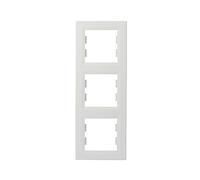 Schneider Electric Asfora EPH5810321D - Marco vertical para enchufes e interruptores (3 enchufes, 1 unidad), color blanco