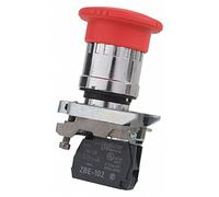 Schneider Electric Botón de parada de emergencia, tipo de operador: cabeza de hongo de 40 mm, tamaño: 22 mm, acción: pus mantenido