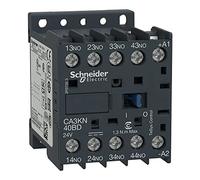 Schneider Electric CA3KN40BD Relé de Control TeSys CA3-K, 4 NA, Instantáneo, 10 A, 24 V CC