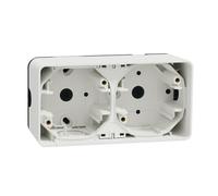 Schneider Electric Caja doble superficie horizontal Blanco