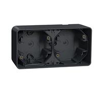 Schneider Electric Caja doble superficie horizontal Gris