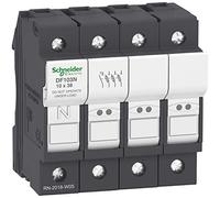 Schneider Electric DF103N Tesys Seccionador Portafusible 3P N 32A, Fusible 10 X 38 mm