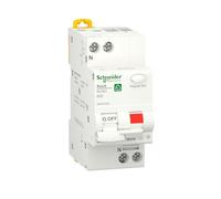 Schneider Electric FI/disyuntor Resi9, 1 polo+N, 20 A, B-característica, 30 mA, tipo A, 6 kA, número de artículo R9D01620