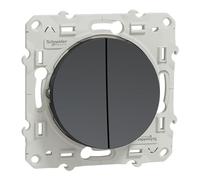Schneider Electric - Doble conmutador 10A Antracita