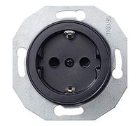 Schneider Electric Elso WDE011303 - Toma de corriente Schuko redonda (1 toque, protección táctil, pinza de enchufe, 16 A, 250 V), color negro