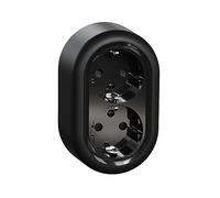 ELSO WDE015996 - Toma de corriente, doble, en superficies, completa, negra, redon