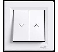 Schneider Electric EPH1300121 Pulsador de Persianas, Blanco