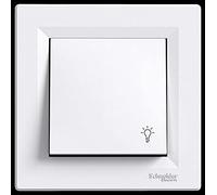 Schneider Electric EPH1800121 Pulsador Símbolo Luz con Luminoso, Blanco