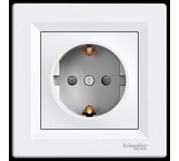 Schneider Electric EPH2900221 Base Enchufe Schuko 16 A 250 V, Blanco