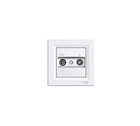 Schneider Electric EPH3300121 Toma TV/FM Final, Blanco
