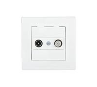 Schneider Electric EPH3400121 Toma TV/SAT Final, Blanco