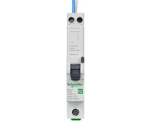 Schneider Electric EZ9D16820 Easy9 - Disyuntor de corriente residual con protección contra sobrecorriente, 1P + NS, 20 A, curva B, 6000 A, 30 mA, color gris