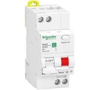 Schneider Electric FI/disyuntor Resi9, 1 polo+N, 6 A, B-característica, 30 mA, tipo A, 6 kA, número de artículo R9D01606
