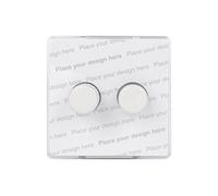 Schneider Electric ggbgu6422clrr 250 W Ultimate Tornillo Menos Soporte de Placa Doble 2 Way regulador de Intensidad con Interior Blanco - Transparente