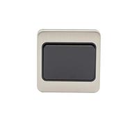 Schneider Electric GGBL1014WBSS Lisse Interruptor intermedio, 1 Gang, 10AX, acero inoxidable con interior negro