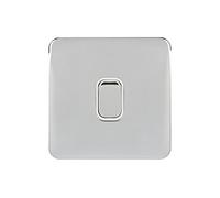 Schneider Electric GGBL1014WPC Lisse Deco 10AX 1G Interm Switch WPC, 240 V, cromo pulido