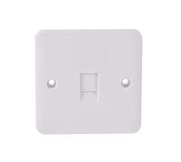 Schneider Electric GGBL7051 Lisse - Enchufe para teléfono (borde cuadrado, RJ11, 10 unidades), color blanco mate