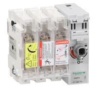 Schneider Electric GS2F3 TeSys GS Bloque Interruptor Seccionador 3P, 50A, Tamaño Fusible, NF C 14 x 51 mm