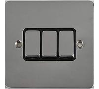 Schneider Electric GU1232BPC interruptor eléctrico Rocker switch Cromo - Accesorio cuchillo eléctrico (Rocker switch, Cromo, Acero inoxidable, IP20, 16 A, 88 mm)