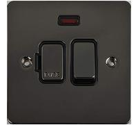 Schneider Electric GU5211BBN Ultimate placa plana, conexión fusionada conmutada, neón, níquel negro