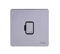 Schneider Electric GU5400BPC Ultimate Placa plana sin tornillos, conexión con fusible sin interruptor, cromada