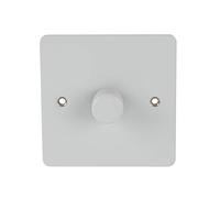 Schneider Electric GU6212CPW Ultimate placa plana, regulador de intensidad, 400 W/VA, 1 Gang, 2 vías, principal y LV, color blanco
