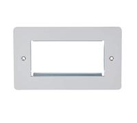 Schneider Electric GU8280PW Ultimate UFP Placa plana con sistema de rejilla, 2 bandas, pintada, color blanco