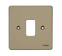 Schneider Electric GUG01GPB Ultimate Grid System placa plana, 1 banda, latón pulido