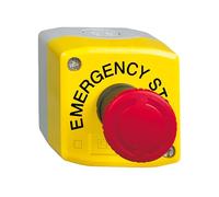 Schneider Electric Harmony XALK Estación de control con botón de seta rojo Ø40 amarillo 1NO+2NC rotación