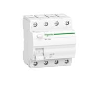 Schneider Electric A9Z01463 Disyuntor de Corriente Residual ID K, 4P, 30 mA, Tipo A, Blanco, 63 Ampere