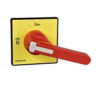 Schneider Electric KCF3PZ Tesys Vario, Mando Giratorio Frontal Kcf Para V5, V6, Maneta Roja, 3 Candados