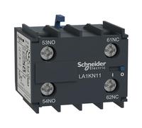 Schneider Electric LA1K - Contacto auxiliar TeSys (2 pines, 1 apertura + 1 contacto delantero con conector de rosca)
