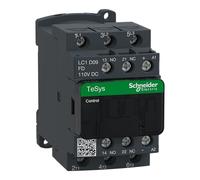Schneider Electric LC1D09FD TeSys D Contactor, 3P, AC-3, <=440V, 9A, Bobina 110VCD, Antiparasitado, 95mm x 45mm x 77mm