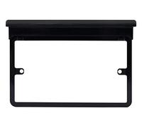 Schneider Electric Lisse Deco sin tornillos - Envolvente de un solo zócalo, con soporte para teléfono, espaciador, GGBLSHF1GBS, negro