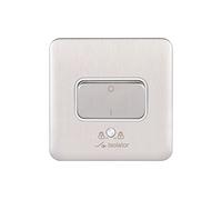 Schneider Electric Lisse GGBL1013WSS, interruptor aislador de ventilador único, 3 polos, 10AX, GGBL1013WSS, acero inoxidable con inserto blanco