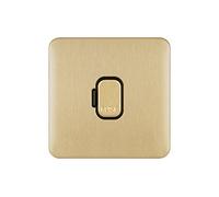 Schneider Electric Lisse GGBL5000BSB GGBL5000BSB - Unidad de conexión con fusible único sin tornillos, latón satinado con inserto negro