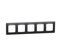 Schneider Electric - Marco 5 Elementos Sedna Design Antracita - EAN 3606481482693 - Placa de Interruptor - Negro