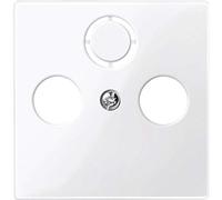 Schneider Electric Merten 296719 - Placa central para toma de antena | Sistema M, blanco polar brillante, 1 unidad