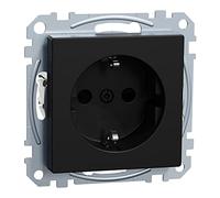 Schneider Electric Merten MEG2300-0403 - Toma de corriente Schuko con protección táctil, sistema M, color negro mate